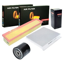 KAMOKA POLLENFILTER + LUFTFILTER + ÖLFILTER SET passend für NISSAN ALMERA 2 N16