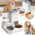 2-in-1 Set: Futterspender + Wasserspender für Hunde und Katzen - automatischer
