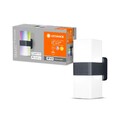 LED Smart Außenwandleuchte Cube Updown Grau IP44 13,5W 900lm RGBW App Alexa WiFi