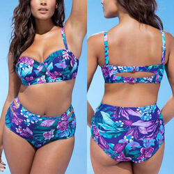 Übergröße Frauen Push up Bikini Monokini Bademode Badeanzug Sommer Schwimmanzug/