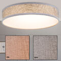 Luxus LED Decken Leuchte Arbeitszimmer Textil Schirm Lampe grau 620 Living-XXL