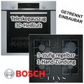 HERDSET Bosch Einbaubackofen + Gaskochfeld autark 60cm Teleskopauszug 3DHeißluft