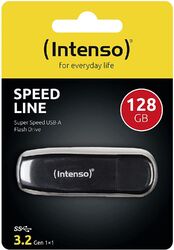 Intenso Speed Line - 128GB Speicherstick - USB-Stick 3.2 Gen SchwarzMax. Datentransferrate: Bis zu 70,00 MB/s