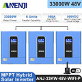 33KW 22KW 11KW Solar Inverter On+Off Grid Hybrid 2*MPPT 160A 230V Parallel WIFI