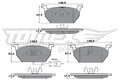 Bremsbelagsatz Scheibenbremse TOMEX Brakes TX 17-03 für AUDI VW SKODA SEAT GOLF