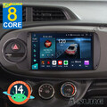 8 Kerne 4+64G Android 14 Autoradio GPS Apple CarPlay Für Toyota Yaris 2011-2018