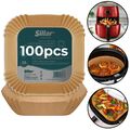 100x Backpapier für Friteuse Heißluftfritteuse Grill Backofen Air fryer