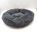 Lionto Hundebett L 60 cm Ø Dunkelgrau Hundesofa Katzenbett Donut Bequemhöhle Hau