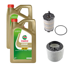 FEBI Inspektionspaket 10L Castrol EDGE Titanium FST 5W-30 LL für Audi A8 4H2