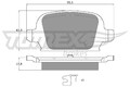 TOMEX Brakes Bremsbelagsatz Scheibenbremse TX 16-06 für OPEL CORSA TIGRA TwinTop