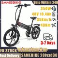 Samebike 20 Zoll Klapprad Elektrofahrrad Pedelec E-Bike 350W E-FAHRRAD Cityrad