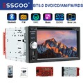 Doppel DIN Autoradio 2 DIN CD DVD AM FM RDS 3xUSB Bluetooth Carplay Android Auto