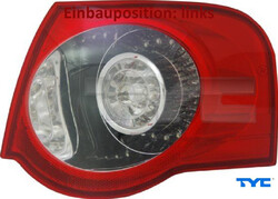 TYC 11-11868-00-2 Heckleuchte links Rücklicht Hecklicht Rückleuchte für VW 