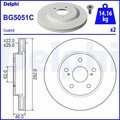 Bremsscheiben DELPHI BG5051C vorne, belüftet, 2 Stück
