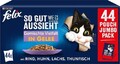 FELIX So gut wie es aussieht Katzennassfutter 44x85g Beutel Gelee Vielfalt