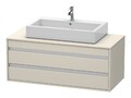 Duravit Ketho Waschtischunterbau wandhängend für Aufsatzbecken 2 Schubkästen...