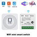 Tuya WLAN Mini Smart Schalter Modul Relais Lichtschalter Unterputz 16A APP