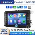 7" Autoradio Android 13 2+32G GPS Nav Für VW GOLF 5 6 Passat Touran Tiguan Caddy