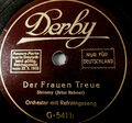 ORCH & GESANG "Der Frauen Treue (Shimmy) / Das war knorke" Derby 1926/27 78rpm