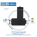 Hochgeschwindigkeits-type-c USB 3.0-flash-laufwerk 64 Gb Drehbarer Otg-stick 32