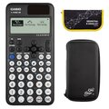 Casio FX-810 DE CW mit CalcCase-Schutztasche und Zirkelset gelb