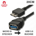 USB 3.0 Kabel Typ A auf Micro USB Typ B Stecker Buchse Adapterkönig Adapter Neu