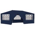 vidaXL Partyzelt 4x6m Festzelt Pavillon Gartenzelt mit Fenstern Bierzelt Blau