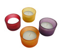 4 Teelichthalter 50x35mm Teelichtgläser Kerzenhalter Teelichtglas Set klein