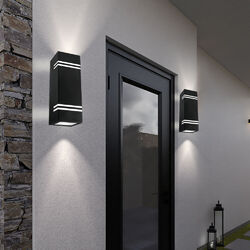 Wandleuchte Außen Wandlampe LED Up & Down Fassaden Hauswand Strahler 2er Set