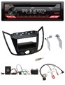 JVC CD DAB USB Bluetooth Lenkrad Autoradio für Ford C-Max Kuga matt schwarz