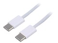 AK-USB-51 Kabel USB 2.0 USB C-Stecker,beiderseitig vernickelt 1m weiß AKYGA