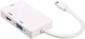 3-in-1 Mini DP auf HDMI DVI Adapter VGA 4K Mini Displayport Konverter Thunder...