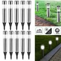 LED Solarleuchte Solar Garten Leuchten Edelstahl Solarlampe Gartenleuchten1-8STK
