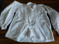 Vintage schöne alte Trachten Bluse Hemd aus Leinen weiß mit Stickerei Gr. 36