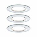  Paulmann Einbauleuchten Set Nova Coin 3-Stufen-dimmbar rund starr LED 3x6,5W 27