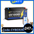LiFePO4 12V 100Ah 1280Wh Lithium Batterie Starter-Batterie 100A BMS Boot Marine