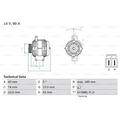 BOSCH Generator Lichtmaschine 90A 14V für Mazda 6 Station Wagon Hatchback