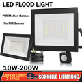 10W-200W LED Fluter Strahler Scheinwerfer ohne/mit Bewegungsmelder Außen Garten