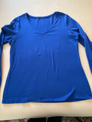 T-Shirt Langarm, Royalblau, Gr. 42