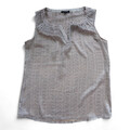 Comma Damen Top 40 Rosa Grau Transparent Ärmellos Elegant Sommer Look