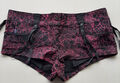 RAR Vintage LIP SERVICE Gothic knappe Hotpants Shorts M schwarz pink WGT Cyber