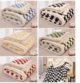 Neu Kuscheldecke Kariert Doppelseitig Flauschig Wohndecke Fleece DE