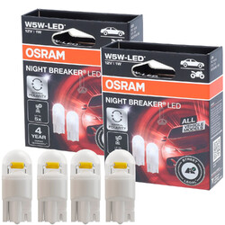 2x OSRAM LED W5W NIGHT BREAKER 1W GEN2 mit Straßenzulassung 6000K LED Birne SET