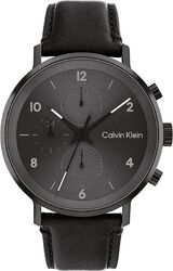 Calvin Klein Multi Zifferblatt Quarz Uhr für Herren mit Lederarmband 25200111