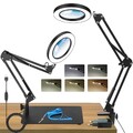 8X Dioptrien LED Lupenleuchte Lupenlampe Klemme Kosmetik Lupe Schreibtischlampe