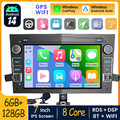 KAM+DSP Android14 Autoradio Für Zafira Meriva Vectra128G Carplay Navi  7'+8Core