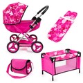 Bayer Design Puppenwagen Cosy Set mit Zubehör pink Sterne NEU