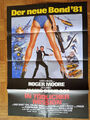 James Bond 007 Filmplakat A1 IN TÖDLICHER MISSION Roger Moore schwarze Version