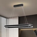 Pendelleuchte Esstisch Oval LED Lampe Dimmbare Hängelampe mit Fernbedienung 80cm