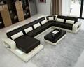 XXL Big Wohnlandschaft Sofa + USB Polster Eck Leder Sofas Garnitur Couchen LED